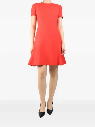 Pre-owned Louis Vuitton Short-sleeved Mini Dress In Red