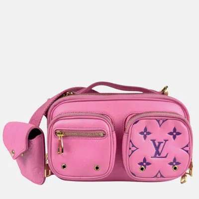 Pre-owned Louis Vuitton Shoulder Bag Capsule Collection Utility Crossbody Leather Rose In Pink