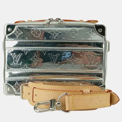 Pre-owned Louis Vuitton Shoulder Bag Monogram Mirror Handle Soft Trunk Silver Coated Canvas Handbag