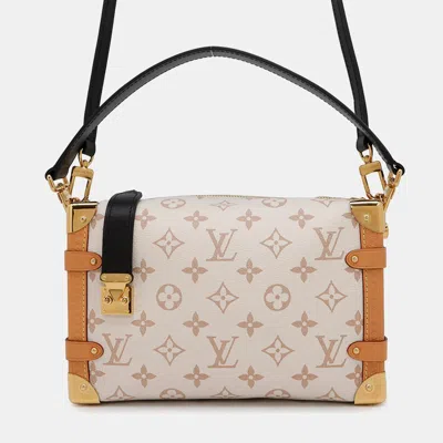 Pre-owned Louis Vuitton Side Trunk Beige Monogram Dune Size Mm In Sand