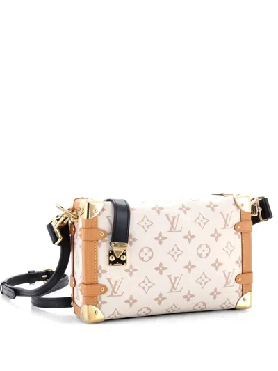 Pre-owned Louis Vuitton Side Trunk Handbag Monogram Dune Canvas Mm Shoulder Bag In Neutral