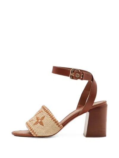 Pre-owned Louis Vuitton Siena Ankle Strap Sandals In Brown