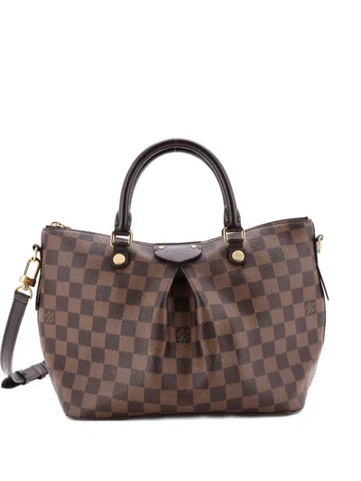 Pre-owned Louis Vuitton Siena Handbag Damier Pm Satchel In Brown