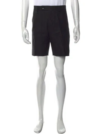 Pre-owned Louis Vuitton Signature Logo Flat Front Shorts In Black
