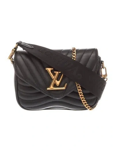 Pre-owned Louis Vuitton Signature New Wave Multi Pochette In Black