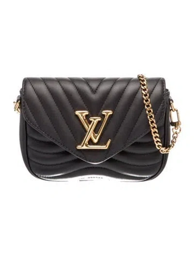 Pre-owned Louis Vuitton Signature New Wave Multi Pochette In Black