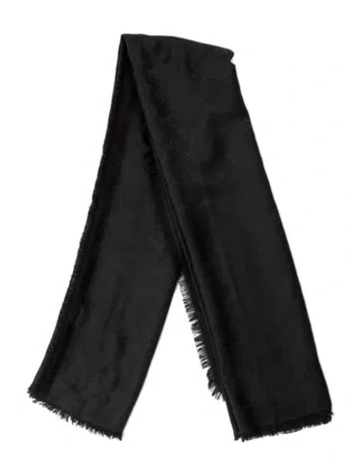 Pre-owned Louis Vuitton Silk 2016 Shawl In Black