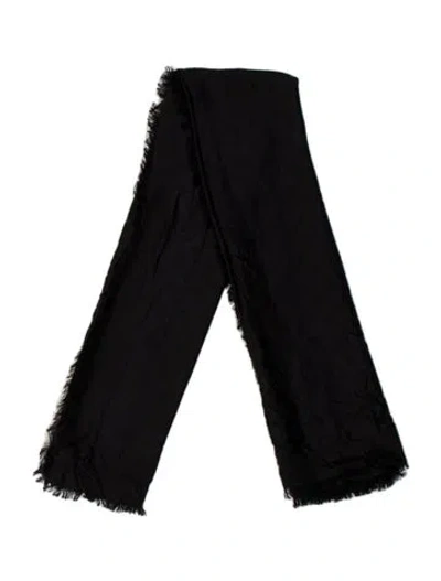 Pre-owned Louis Vuitton Silk 2017 Scarf In Black