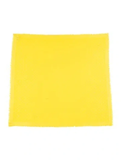 Pre-owned Louis Vuitton Silk 2019 Scarf In Yellow