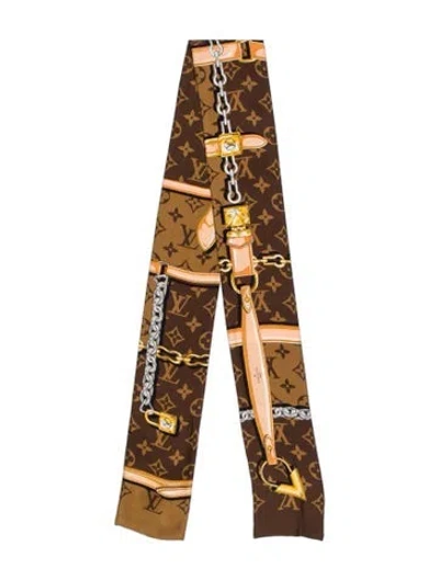 Pre-owned Louis Vuitton Silk 2020 Bandeau In Brown