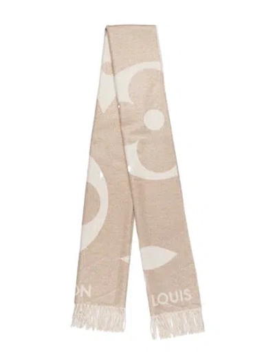 Pre-owned Louis Vuitton Silk 2021 Scarf In Neutrals