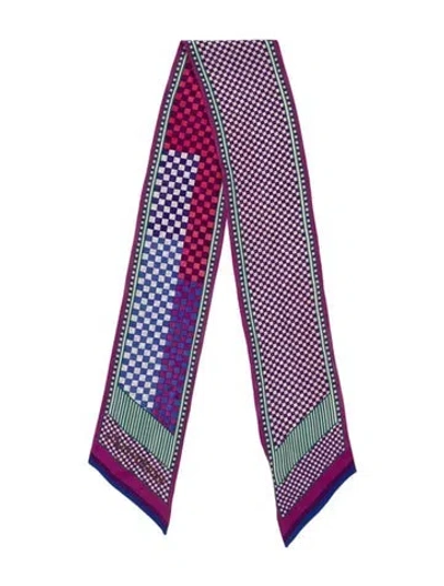 Pre-owned Louis Vuitton Silk Aquarelle Monogram Scarf In Purple