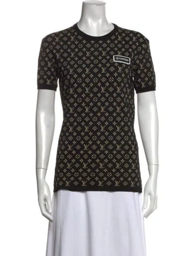 Pre-owned Louis Vuitton Silk Graphic Print T-shirt