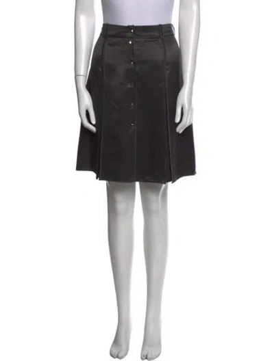 Pre-owned Louis Vuitton Silk Knee-length Skirt In Gray