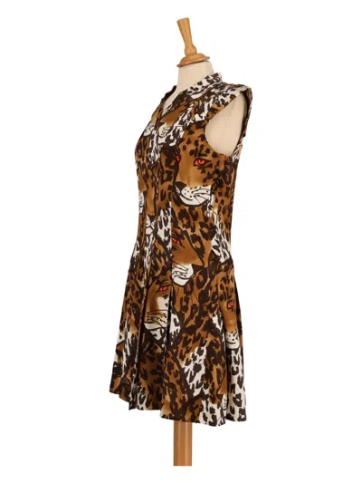 Pre-owned Louis Vuitton Silk Midi Dress