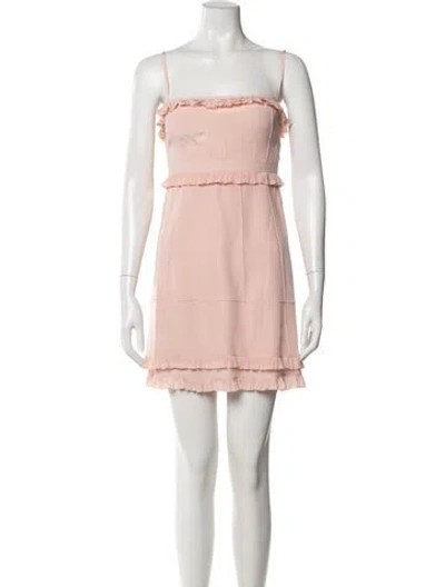 Pre-owned Louis Vuitton Silk Mini Dress In Pink
