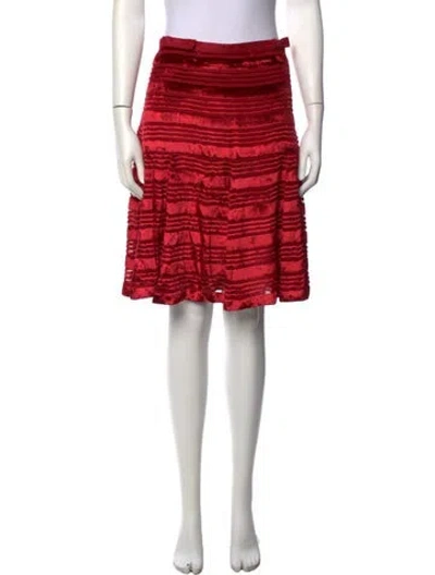 Pre-owned Louis Vuitton Silk Mini Skirt In Red
