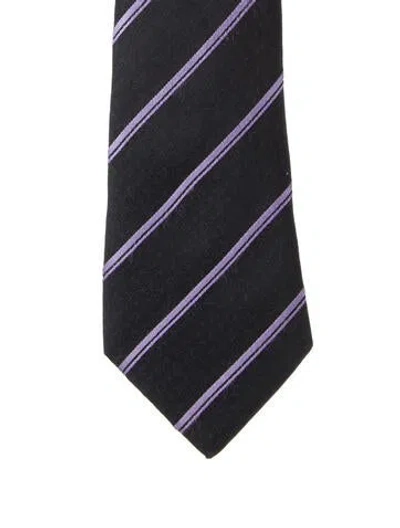 Pre-owned Louis Vuitton Silk Pattern Tie In Black