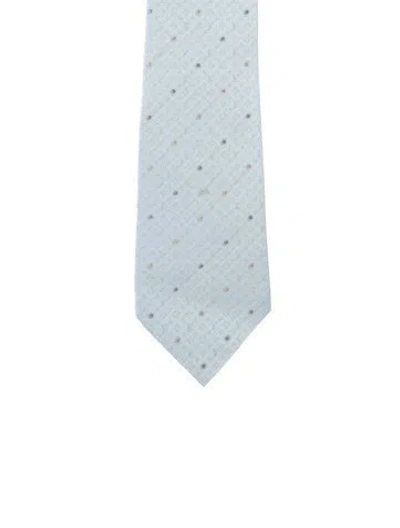 Pre-owned Louis Vuitton Silk Pattern Tie In Blue