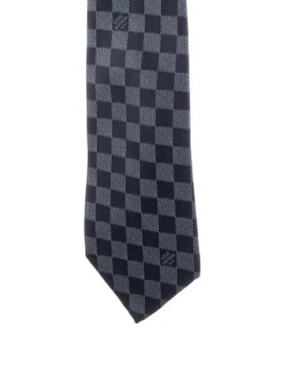 Pre-owned Louis Vuitton Silk Pattern Tie In Blue