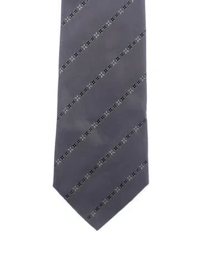 Pre-owned Louis Vuitton Silk Patterned Tie In Blue