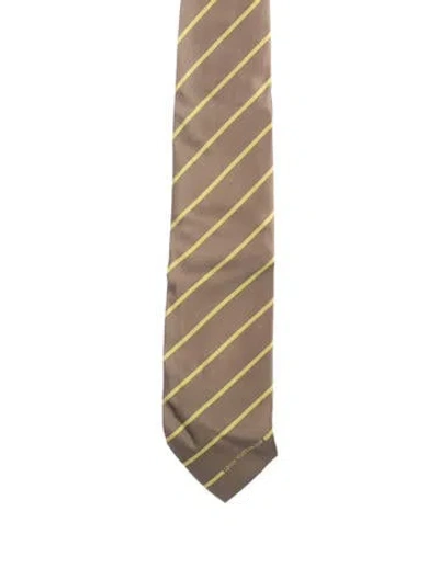 Pre-owned Louis Vuitton Silk Patterned Tie In Neutrals