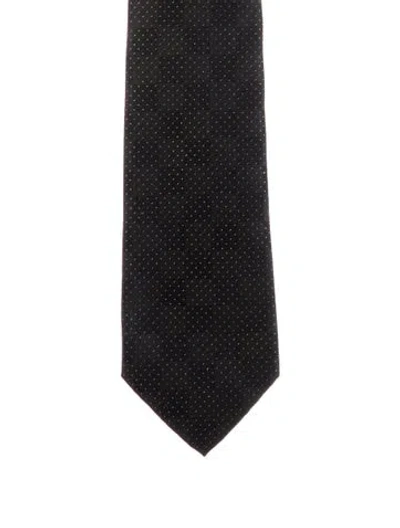 Pre-owned Louis Vuitton Silk Printed Tie In Black
