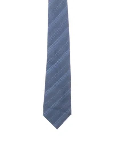 Pre-owned Louis Vuitton Silk Suit Tie In Blue