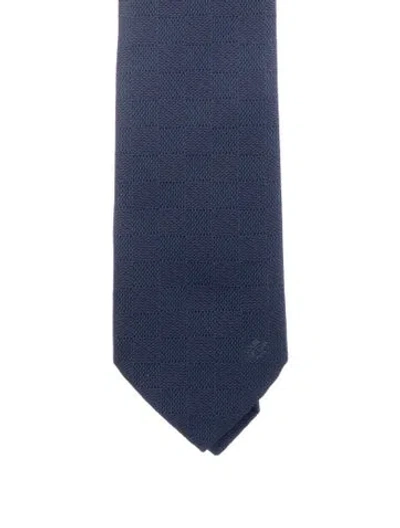 Pre-owned Louis Vuitton Silk Tie In Blue
