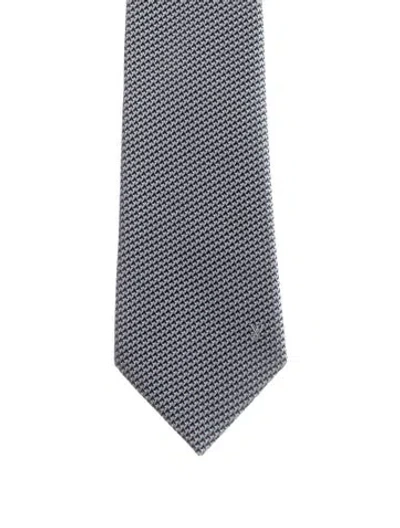 Pre-owned Louis Vuitton Silk Tie In Blue