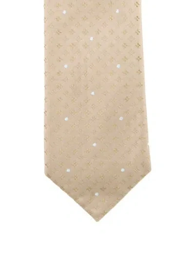 Pre-owned Louis Vuitton Silk Tie In Neutral