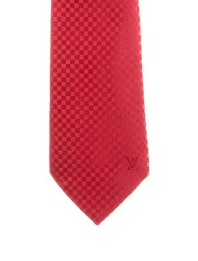 Pre-owned Louis Vuitton Silk Tie In Red