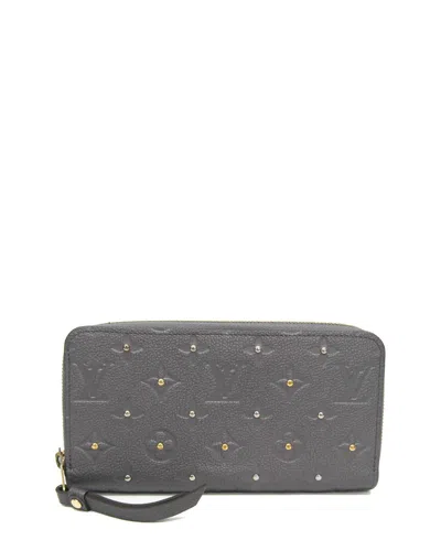 Pre-owned Louis Vuitton Silver Gray Monogram Empreinte Long Wallet (authentic Pre-loved)