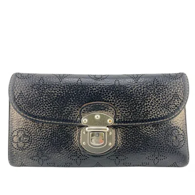 Pre-owned Louis Vuitton Silver Leather Long Wallet (bi-fold) ()