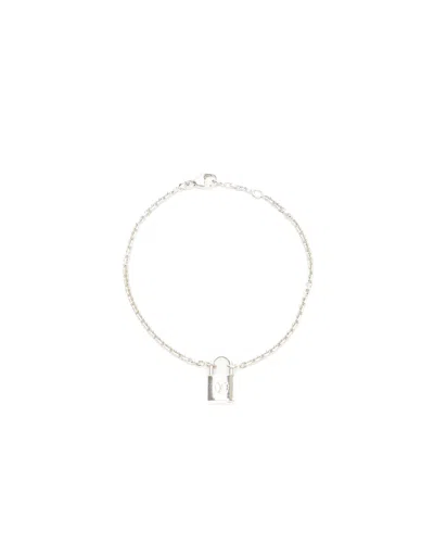Pre-owned Louis Vuitton Silver Lock Bracelet