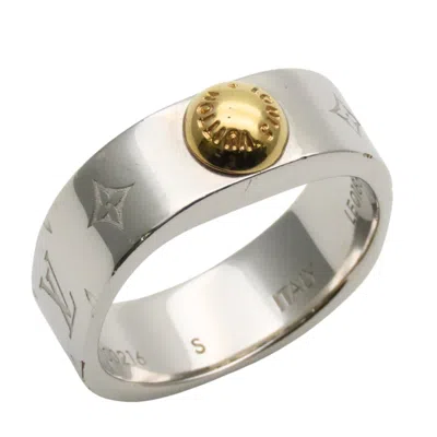 Pre-owned Louis Vuitton Silver Metal Band Ring ()