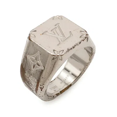 Pre-owned Louis Vuitton Silver Metal Band Ring ()