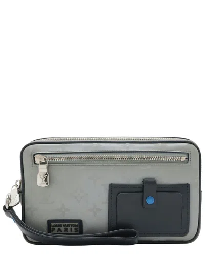 Louis Vuitton Silver Monogram Canvas Satellite Alpha Clutch (authentic Pre-  Loved)