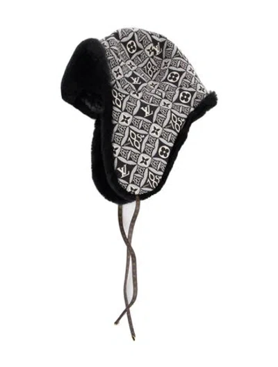 Pre-owned Louis Vuitton Since 1854 Chapkalaska Trapper Hat In Black