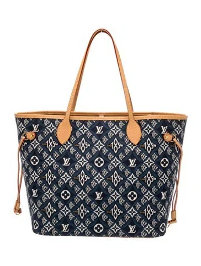 Pre-owned Louis Vuitton Since 1854 Neverfull W/pouch In Blue