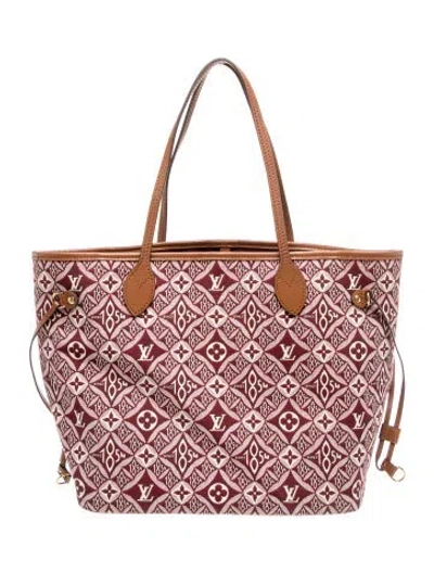 Pre-owned Louis Vuitton Since 1854 Neverfull W/pouch Mm In Burgundy