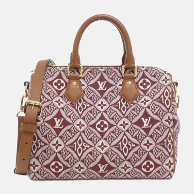 Pre-owned Louis Vuitton Since1854 Speedy Bandouliere 25cm Boston Bag In Burgundy
