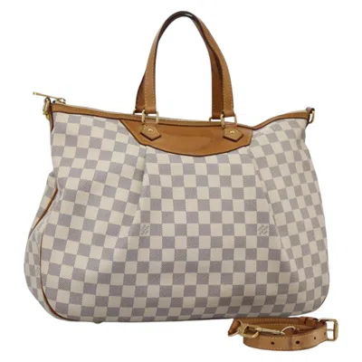 Pre-owned Louis Vuitton Siracusa Grey Canvas Shoulder Bag () In Gray