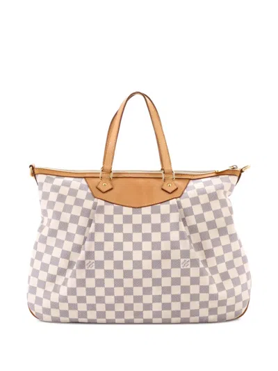 Pre-owned Louis Vuitton Siracusa Handbag Damier Gm Shoulder Bag In White