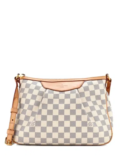 Pre-owned Louis Vuitton Siracusa Handbag Damier Pm Crossbody Bag In White