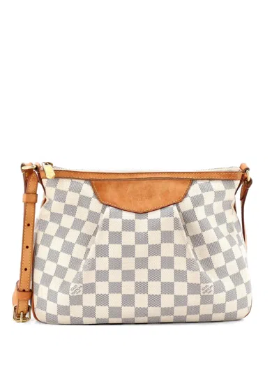 Pre-owned Louis Vuitton Siracusa Handbag Damier Pm Crossbody Bag In White