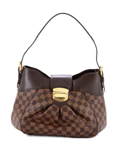 Pre-owned Louis Vuitton Sistina Handbag Damier Mm Hobo Bag In Brown