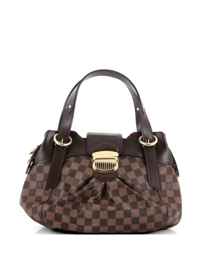 Pre-owned Louis Vuitton Sistina Handbag Damier Pm Shoulder Bag In Brown