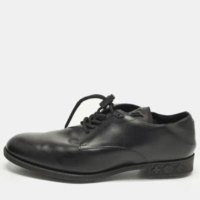 Pre-owned Louis Vuitton Size 43 Black Leather Oxfords