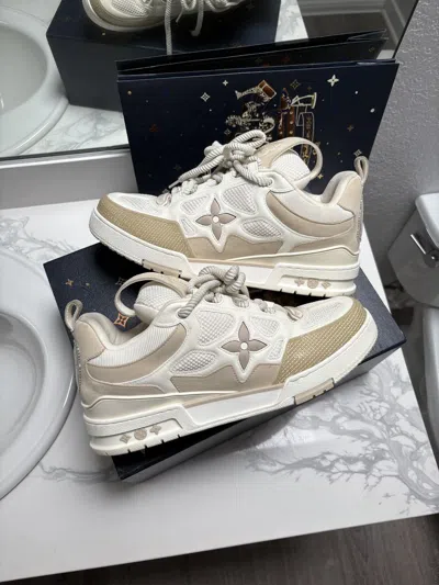 Pre-owned Louis Vuitton Skate ‘beige/white' Size 10lv 11us Shoes In Sand